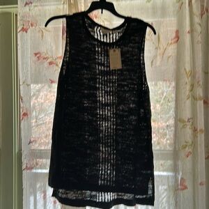 Luck, nwt, linen & polyester sleeveless top